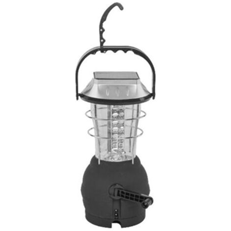 Lanterne solaire de camping, lampe LED à manivelle, lampe de tente portable ultra-lumineuse avec 5 sources d'alimentation, étanche IP43 pour la randonnée, la pêche et les situations d'urgence (1/5)