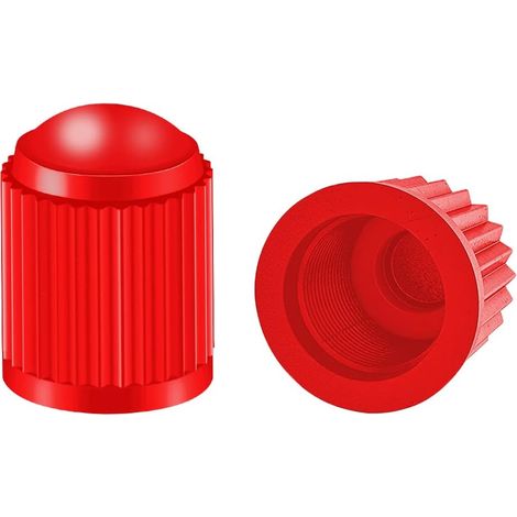 30 Pieces Bouchons de Valve de Pneu en Plastique, Capuchon de Valve Auto, Bouchons de Pneu avec Joint O-Ring en Caoutchouc, Accessoire de Pneu pour SUV, Vélos, Camions, Motos (Rouge) (1/5)