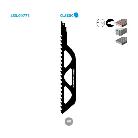 Leman - 1 Lame de scie sabre Long 455mm Pas 12,5mm Brique / Parpaing / Béton cellulaire - 7719.01