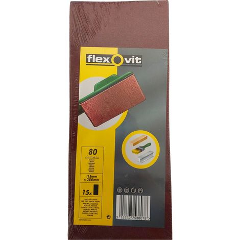 15 STK Schleifpapier für Schwingschleifer Körnung 80 115mm x 280mm schleifen (1/2)