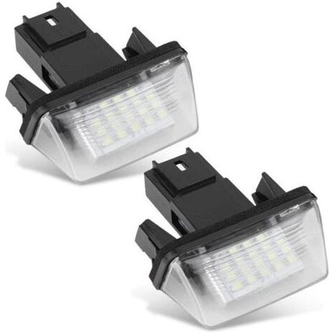 2 pièces Lampe de Plaque d'immatriculation de Voiture à 18 DEL Gauche et Droite pour C3 2002-2009 / BERLINGO / 306 307 406 5008..DEBUNS (1/2)