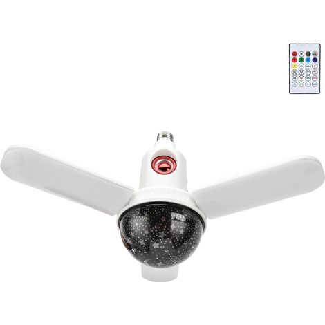 Plafonnier LED E27 48 W avec haut-parleur Bluetooth, projection, télécommande, musique RGB, 85-265 V (1/4)