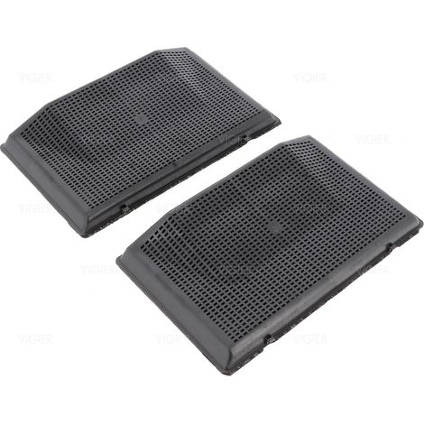 Lot de 2 filtres charbon type 37 AMC962   285X175X40 mm (484000008786, 481249038015) Hotte ARISTON HOTPOINT, FAGOR, FAURE, IKEA WHIRLPOOL, SAUTER, WHIRLPOOL (1/5)