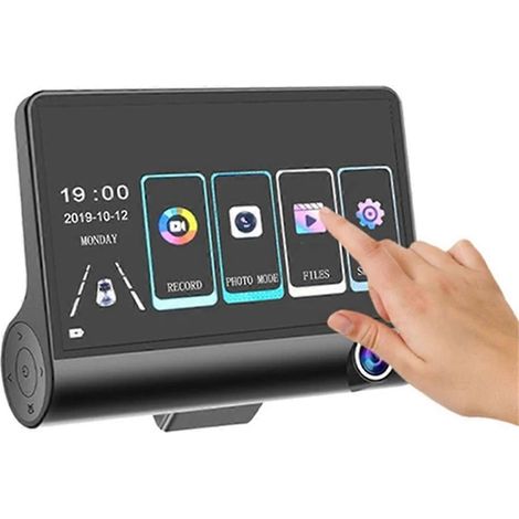 4-Zoll-Touchscreen-Auto-DVR 1080P Dashcam Front-Innenkamera (A) (1/5)