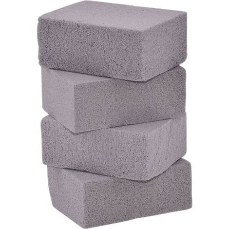 Blocs nettoyants pour barbecue - PZCC - Lot de 4 - Pierre ponce - Bio et réutilisable - Non toxique (1/4)