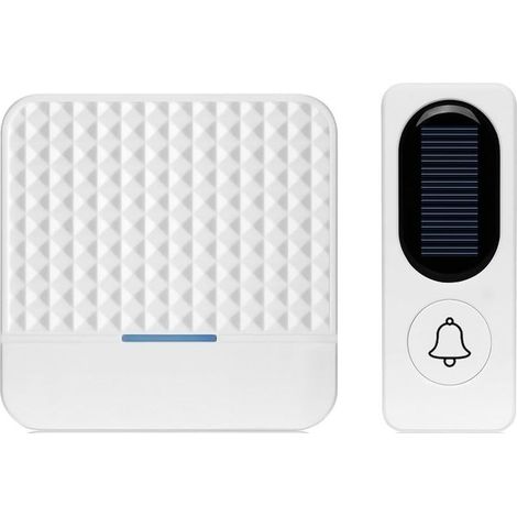 Sonnette intelligente sans fil à énergie solaire, sonnette intelligente sans fil, sonnette musicale longue distance pour les grandes maisons, sonnette vidéo intelligente avec vue en direct, détection (1/5)