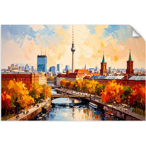 Selbstklebendes Poster – Wandsticker Panorama von Berlin 30x20 cm (1/3)