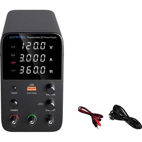 Fuente de alimentación de laboratorio, 30 V 10 A, protección OCP, WPS1203H 120 V 3 A (1/2)