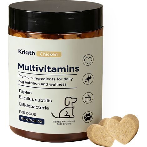 Comprimés multivitaminés à croquer Gentle Formula pour chiens - Nutrition équilibrée pour les soins quotidiens du chien - 150 g (1/5)