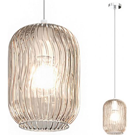 Lampadario moderno top light tender 1181 cr s1 e27 led vetro sospensione, vetro ambra