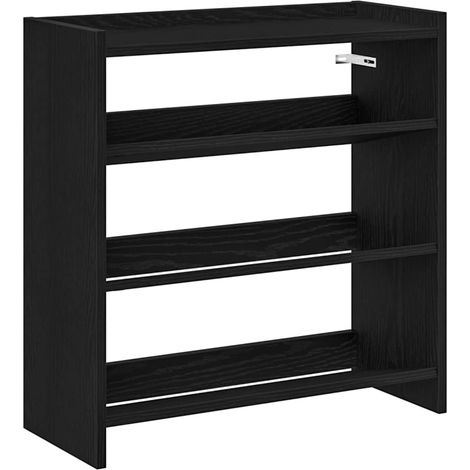Maison Exclusive - Scarpiera Nera 60x25x62 cm in Legno Multistrato