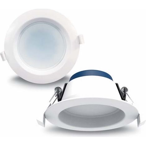 Plafonnier encastré LED 18W Ø 165mm SMD CCT° variable (3000-4000-6000K) 1550lm avec driver 230V downlight 90° IP20 TEMP-A