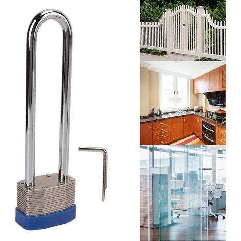 Cadenas de sécurité extra larges à combinaison 4 chiffres, laminés, avec anse longue, pour bagages, garages, entrepôts et remises. (1/5)
