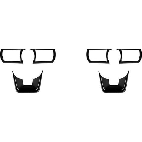Lot de 6 autocollants noirs brillants pour volant de voiture SERENA C28 2022-2023 (1/5)