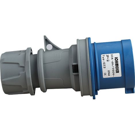 Blauer IP44-Drehstromstecker (männlich) für den Elektrobereich, blauer Industriestecker (1/4)