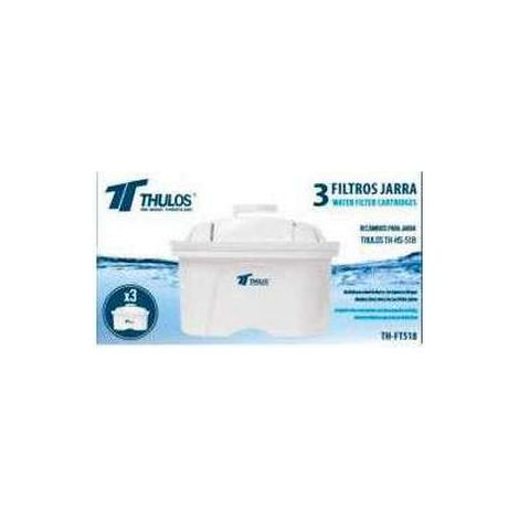 Thulos-Filter für Wasserkrug de, Weiß, 3 Stück (Pack de 1), 3