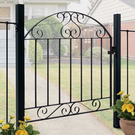 3ft Wrought Iron Pedestrian Gate with Fittings Bolt Heavy Duty (1/5)