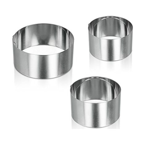 Metaltex 204536010 - Set di 3 Anelli da Cucina in Varie Misure, in Acciaio Inox (1/3)