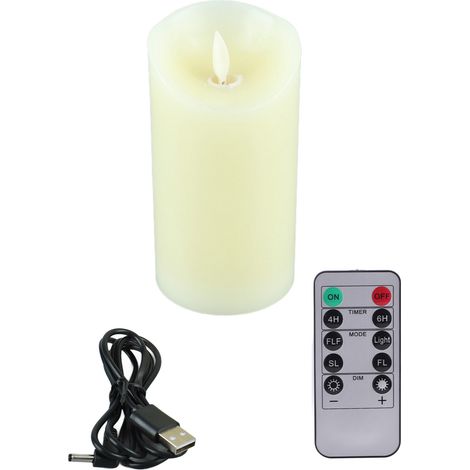 Bougies LED rechargeables, simulation de bougie dansante romantique sans flamme, haute luminosité, avec télécommande (1/5)