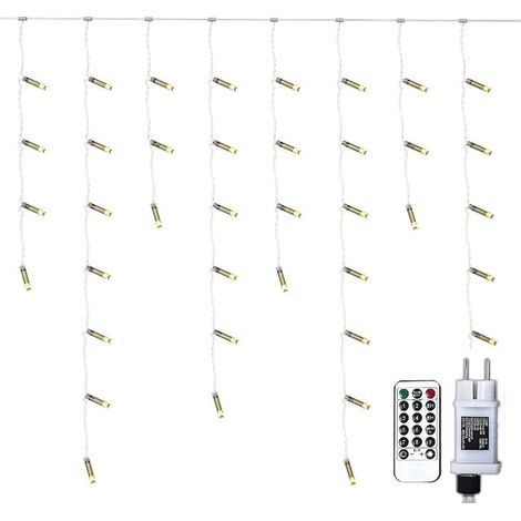 Guirlande lumineuse à 600 LED de 15 m, rideau lumineux, décoration d'intérieur et d'extérieur, alimentée par batterie (1/5)