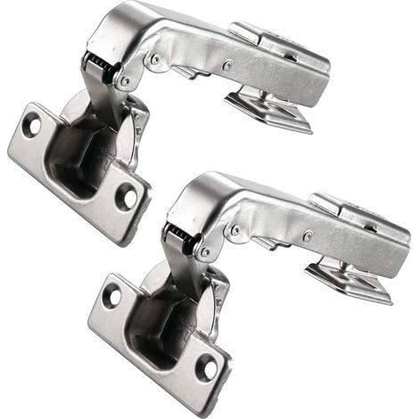 90°-Scharniere mit Soft-Close-Funktion für Küchenschränke, 35-mm-Eckscharniere, verdeckte Schrankscharniere mit Schrauben, 1 Paar