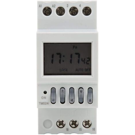 TM624 Minuterie numérique Interrupteur d'alimentation Minuterie 220V Montage en Rail DIN à Sonnerie contrôlée à 40 Groupes (1/5)