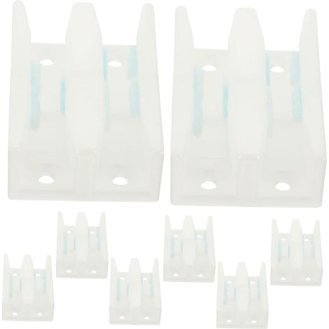 8 pièces guide de sol pour porte coulissante, plastique (1/5)