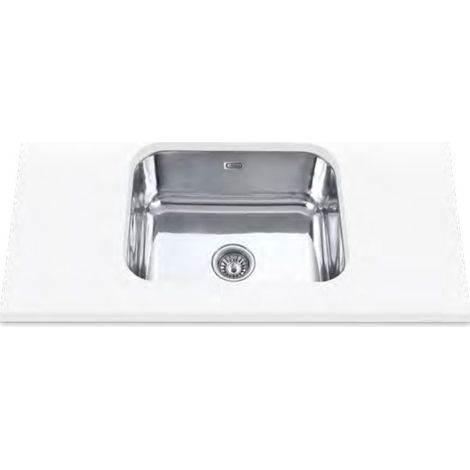 Edesa - Fregadero De Cocina Acero 51 Cm 1 Cubeta Bajo Encimera (1/2)