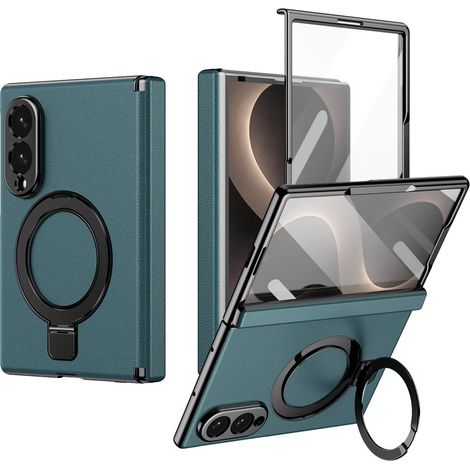 Funda para Samsung Galaxy Z Fold 8 con soporte y cristal protector externo, compatible con MagSafe, color verde. (1/5)