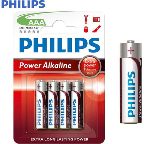 Pile Alkaline Aaa Philips Longue Durée, Usage Quotidien - Générique