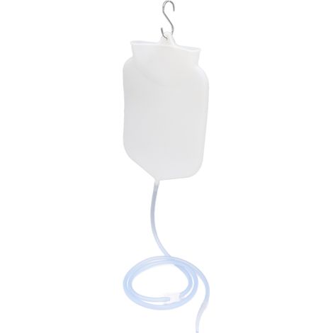 Kit de lavement en silicone transparent, sûr et portable, pour le nettoyage du côlon à domicile (2 L), sans tissu. Convient aux hommes et aux femmes.