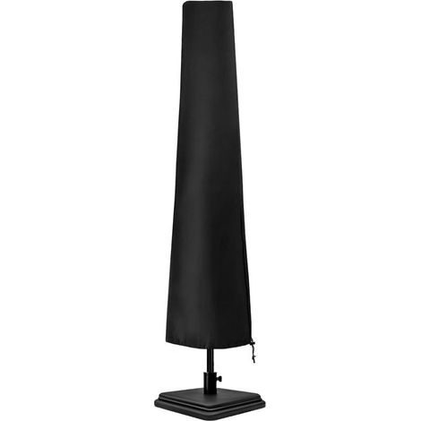 Parasol plat pour jardin et extérieur, sûr à utiliser, résistant aux UV, résistant aux intempéries, pare-soleil imperméable, couleur noir (1/5)