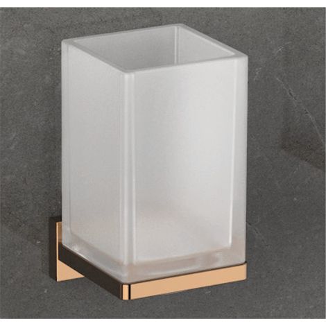 COLOMBO DESIGN Look porta bicchiere parete vetro satinato codice prod: B16020VL-VAN (1/2)