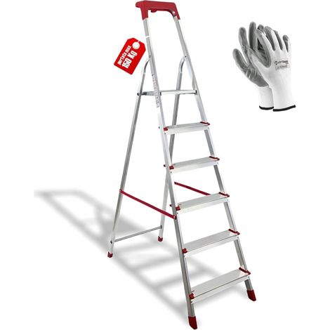 SCALA ALLUMINIO MARTINA 6 GR CON VASCHETTA OMAGGIO
