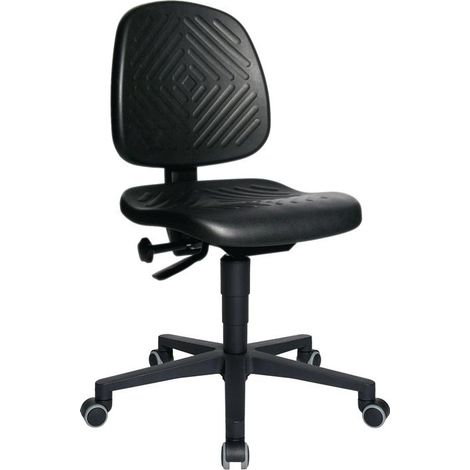 Chaise de bureau rotative TEC 40 R, mousse de polyuréthane, noir, réglable de 410 à 540 mm (1/4)