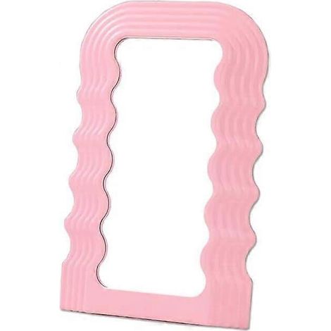 Miroir mural rectangulaire décoratif pour chambre, salon ou commode - 25,4 x 40,6 cm (rose) (1/5)