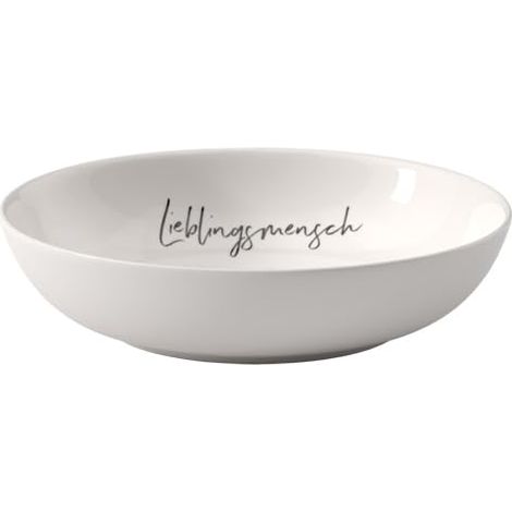 Assiette Creuse Lieblingsmensch ⌀18 Cm Porcelaine Blanc (1/4)