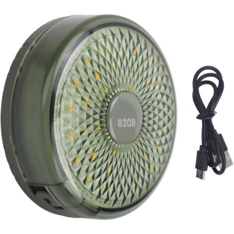 Guirlande lumineuse de camping d'extérieur, rechargeable, chargement USB, protection IPX4 résistante à l'eau pour tente, vert,DUBUNS (1/5)