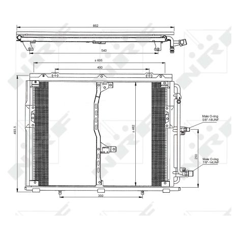 Condenseur, climatisation NRF 35229 MERCEDES-BENZ 1408300070 1408300170