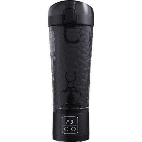 Electric Blender, Coffee Cup, Sports Water Bottle, Automatic, Suitable for Sports, Fitness, Gym, Camping and Outdoor, Portable and Rechargeable (Black) (1/4)