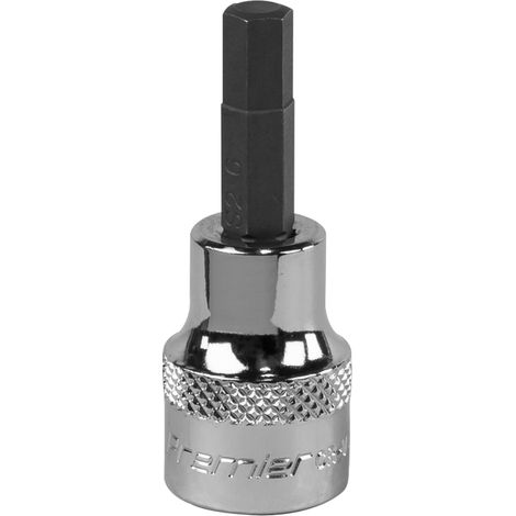 Sealey SBH009 Premier Hex Socket Bit 3/8""Sq Drive 6mm