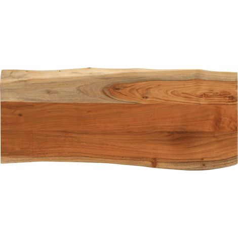 Tischplatte 100x40x3,8cm Rechteckig Massivholz Akazie Baumkante