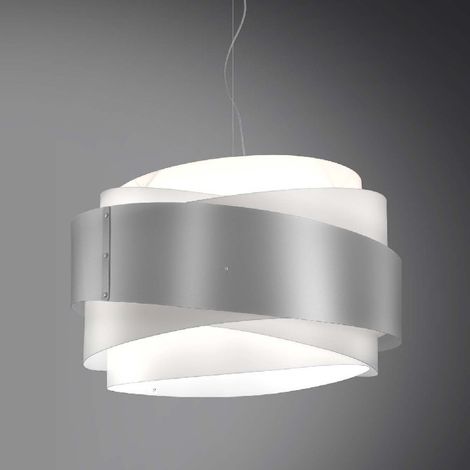 BEA suspension trois lumières Argent diamètre 60x h38 cm