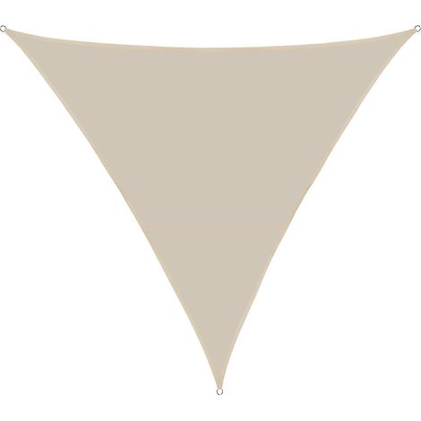 Voile d'ombrage Triangulaire 2x2x2m Imperméable Toile Ombrage UV Protection pour Patio Jardin, Terrasse,Extérieur, Balcon (Blanc de riz)