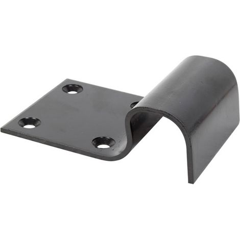 Sabot de portail noir 90x4mm – Fixation à vis – Acier durable pour sécurité renforcée – Installation simple et rapide – Alberts