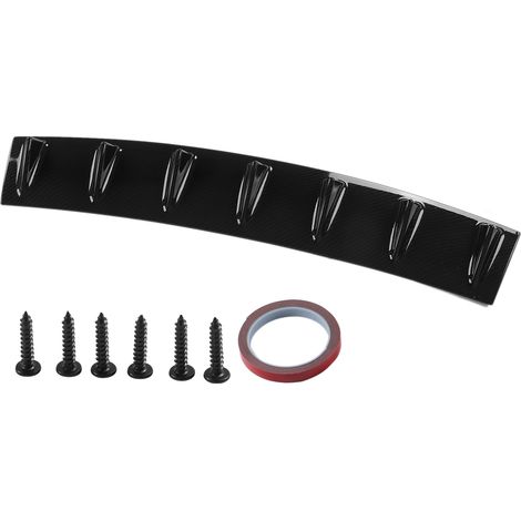 Déflecteur arrière de pare-chocs universel style requin 7 ailerons noir remplacement pour Acura (1/5)