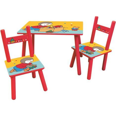 Table et 2 chaises Fun House T Choupi (1/4)