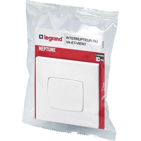 Legrand - Interrupteur ou va-et-vient Neptune - 10A - Blanc