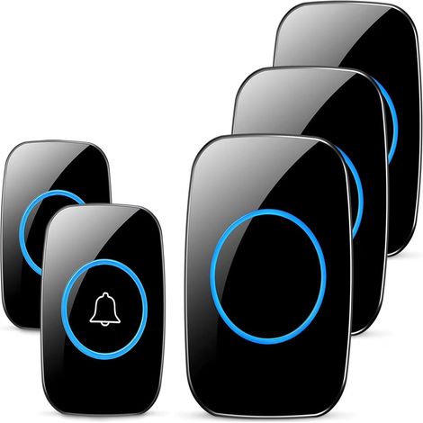 Sonnette Électronique Sans Fil - Portée Longue - 2 Émetteurs et 3 Récepteurs (1/5)