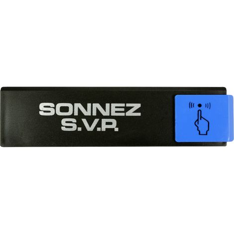 Plaque de porte Sonnez SVP - Europe design 175x45mm - 4260693